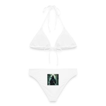 Ninja dans la forêt de bambous - Bikini femme - blanc - Dos - AI Model Female 172 dark (172cm)