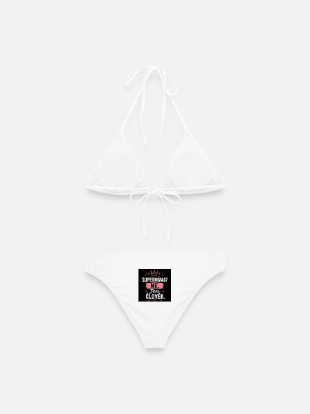 Supermama? Nein. Nur Mensch. - Frauen Bikini - Weiß