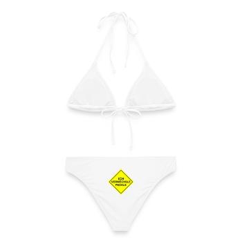 Ich Verwechsele Pedale Schild - Frauen Bikini - Weiß - Hinten - AI Model Female 172 dark (172cm)