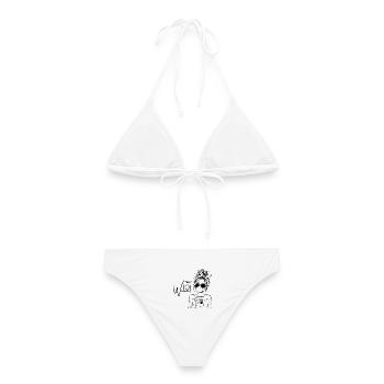 Stay wild - Coffee Love Statement Shirt Woman - Women's Bikini - white - Back - AI Model Female 172 dark (172cm)
