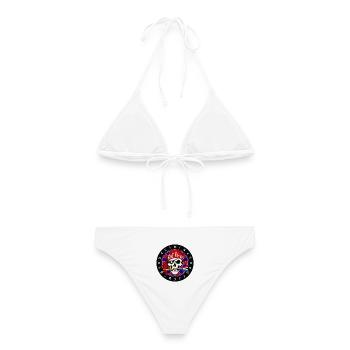 Pirate Skull on Dartboard - Women's Bikini - white - Back - AI Model Female 172 dark (172cm)