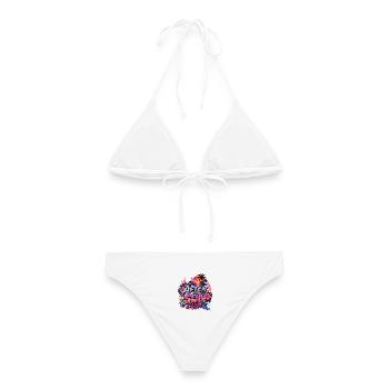 After Sun Club Neon Tropic - Frauen Bikini - Weiß - Hinten - AI Model Female 172 dark (172cm)