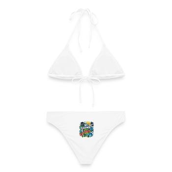 No Signal Just Vibes Strandgrafik - Frauen Bikini - Weiß - Hinten - AI Model Female 172 dark (172cm)