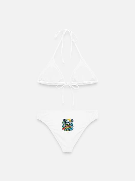 No Signal Just Vibes Strandgrafik - Frauen Bikini - Weiß