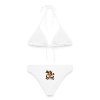 Golden Retriever Strand Club - Frauen Bikini - Weiß - Hinten - AI Model Female 172 dark (172cm)