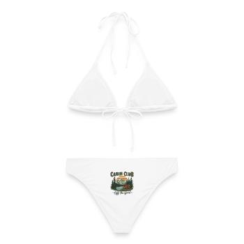 Cabin Club – Off The Grid - Frauen Bikini - Weiß - Hinten - AI Model Female 172 dark (172cm)