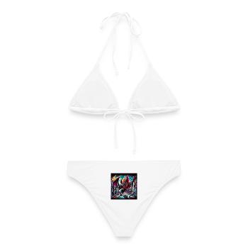 Bat Apocalypse - Frauen Bikini - Weiß - Hinten - AI Model Female 172 dark (172cm)