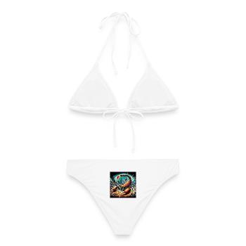 Scorpion Apocalypse - Frauen Bikini - Weiß - Hinten - AI Model Female 172 dark (172cm)