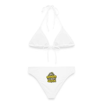 Zu nüchtern für deinen Quatsch – Sober Statement  - Frauen Bikini - Weiß - Hinten - AI Model Female 172 dark (172cm)