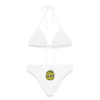 Sober is the New Wild – Alkoholfrei und wild - Frauen Bikini - Weiß - Hinten - AI Model Female 172 dark (172cm)