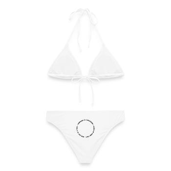 Pressure Is A Privilege Apparel  - Frauen Bikini - Weiß - Hinten - AI Model Female 172 dark (172cm)