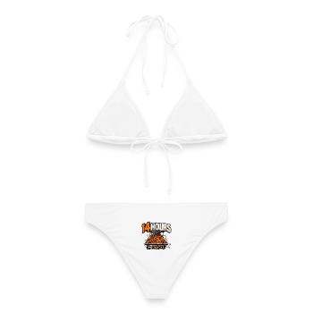 14 Hours And Then This – Lustiger 3D Druck Fehldru - Frauen Bikini - Weiß - Hinten - AI Model Female 172 dark (172cm)