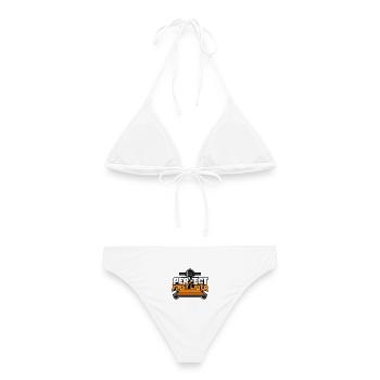Perfect First Layer – 3D Drucker & First Layer Des - Frauen Bikini - Weiß - Hinten - AI Model Female 172 dark (172cm)
