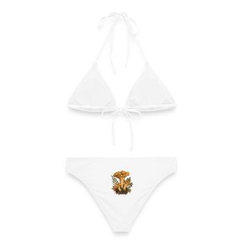 Pfifferlinge Pilzsammler Natur Wald Geschenk - Frauen Bikini - Weiß - Hinten - AI Model Female 172 dark (172cm)
