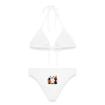Drei Schrecklich Süße Katzen Halloween - Frauen Bikini - Weiß - Hinten - AI Model Female 172 dark (172cm)