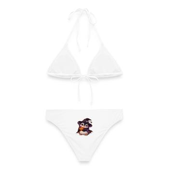 Halloween-Pinguinpinguin - Frauen Bikini - Weiß - Hinten - AI Model Female 172 dark (172cm)