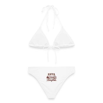 Eifel Heimatliebe - Frauen Bikini - Weiß - Hinten - AI Model Female 172 dark (172cm)