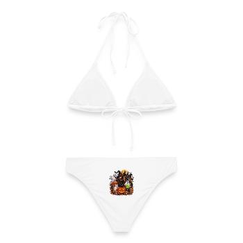 Magische Halloween Hexen & Geist - Frauen Bikini - Weiß - Hinten - AI Model Female 172 dark (172cm)
