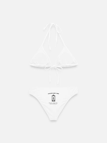 Neural Energy Backprint – Minimalist Aesthetic - Frauen Bikini - Weiß