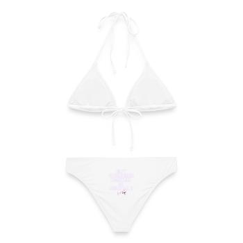 Durchfall Humor Neontext - Frauen Bikini - Weiß - Hinten - AI Model Female 172 dark (172cm)