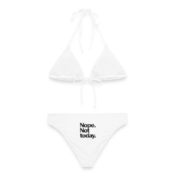 Non. Pas aujourd’hui. - Bikini femme - blanc - Dos - AI Model Female 172 dark (172cm)