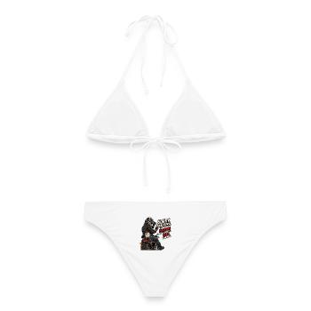 Flash Your Lights – Biker Popularitätsumfrage - Frauen Bikini - Weiß - Hinten - AI Model Female 172 dark (172cm)