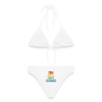 Du Bist Gut Genug Retro Bunt - Frauen Bikini - Weiß - Hinten - AI Model Female 172 dark (172cm)