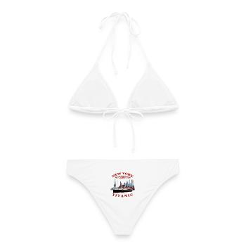TITANIC NEW YORK 1624 Louis RUNEMBERG © Adagp - Bikini femme - blanc - Dos - AI Model Female 172 dark (172cm)