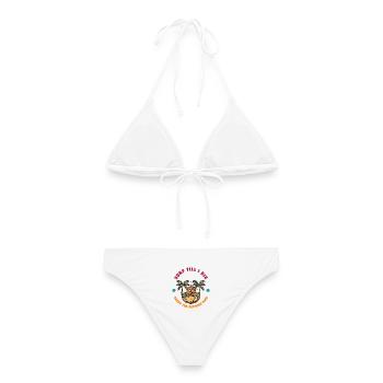 La vie à la plage avec des crânes et des planches de surf - Bikini femme - blanc - Dos - AI Model Female 172 dark (172cm)