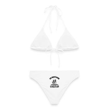 Bretagne, Bretagne Humor, Breizh - Frauen Bikini - Weiß - Hinten - AI Model Female 172 dark (172cm)