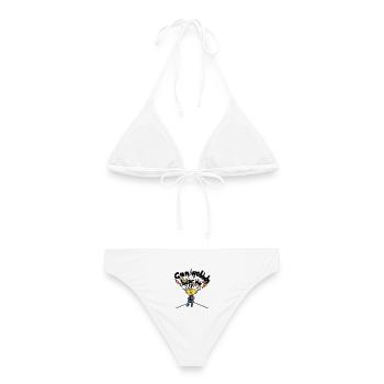 Can Nobody Hear Me - Frauen Bikini - Weiß - Hinten - AI Model Female 172 dark (172cm)