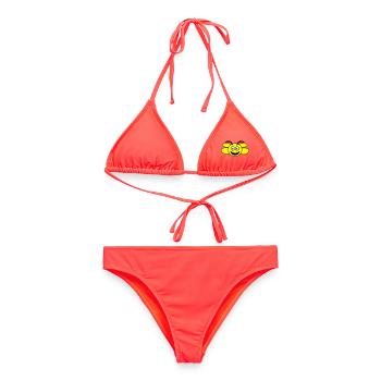 Biene - Frauen Bikini - Korallenrot - Vorne - AI Model Female 172 dark (172cm)