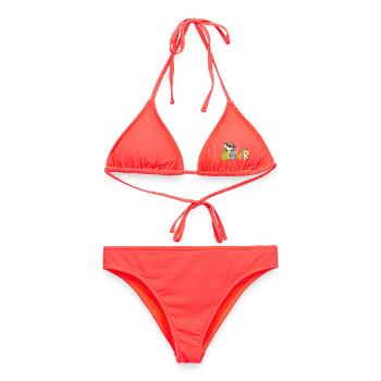 Berner Sennenhund hängt ab - Frauen Bikini - Korallenrot - Vorne - AI Model Female 172 dark (172cm)