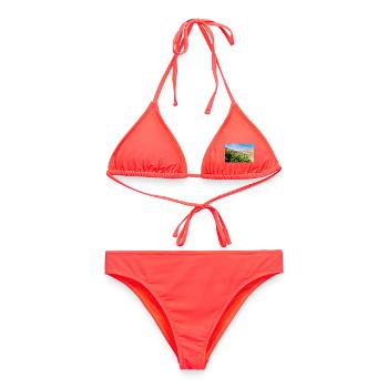Gran Canaria Berglandschaft - Frauen Bikini - Korallenrot - Vorne - AI Model Female 172 dark (172cm)