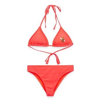 Ein Küken mit Snowboard,Schal und Snowboardbrille - Frauen Bikini - Korallenrot - Vorne - AI Model Female 172 dark (172cm)