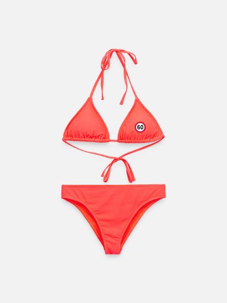 60.Geburtstag , 60 Jahre , Verkehrsschild (25) - Frauen Bikini - Korallenrot