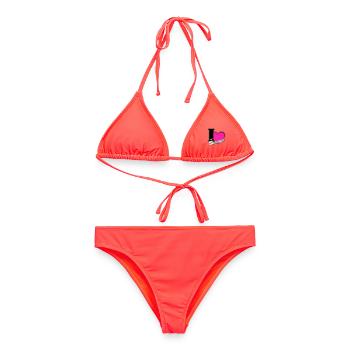 Schlager Party , Schlager Musique , Schlager Love - Bikini femme - corail - Devant - AI Model Female 172 dark (172cm)