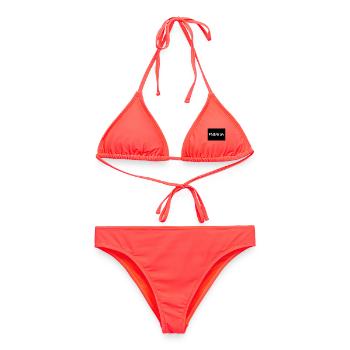 ADMIN Whitewords/Blackbackround - Frauen Bikini - Korallenrot - Vorne - AI Model Female 172 dark (172cm)