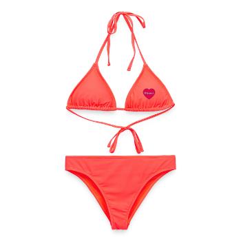 cœur de maman - Bikini femme - corail - Devant - AI Model Female 172 dark (172cm)