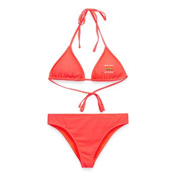 LGBTQ Pride Month - Make World Gay Again - Women's Bikini - coral - Front - AI Model Female 172 dark (172cm)
