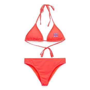 Mama - Frauen Bikini - Korallenrot - Vorne - AI Model Female 172 dark (172cm)