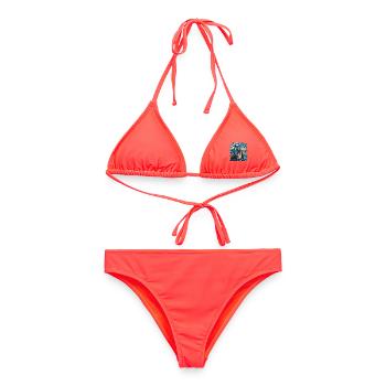 Vague mystique de l’océan avec musicien fantomatique - Bikini femme - corail - Devant - AI Model Female 172 dark (172cm)
