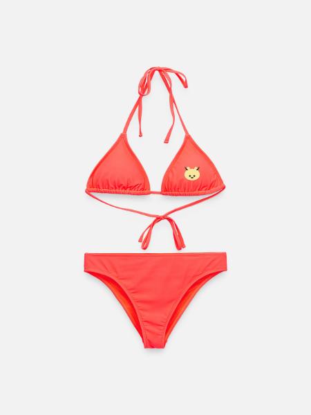 Horned Bear Cuddly Icon - Women's Bikini - coral