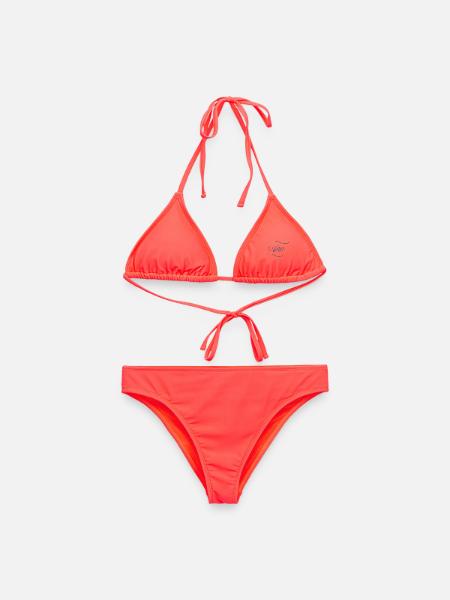 Aura Eleganz Schriftzug - Frauen Bikini - Korallenrot