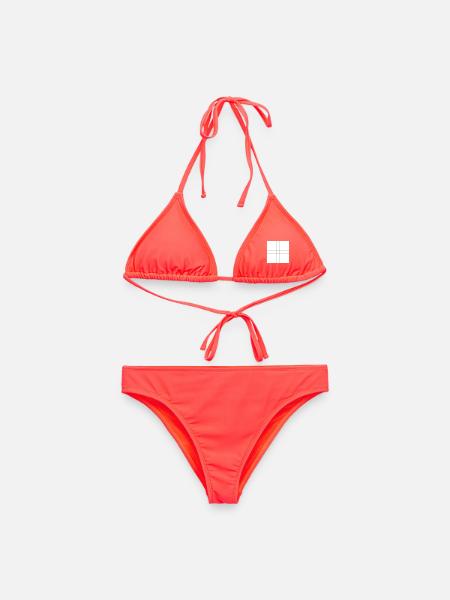 Sudoku blanko Raster - Frauen Bikini - Korallenrot