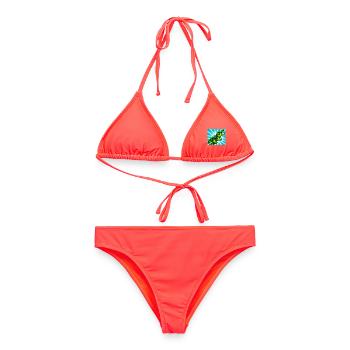 crocodile - Bikini femme - corail - Devant - AI Model Female 172 dark (172cm)