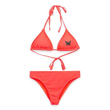 Flügelwolf Majestätisch - Frauen Bikini - Korallenrot - Vorne - AI Model Female 172 dark (172cm)