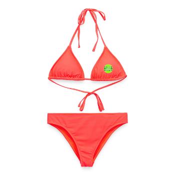 Mon but est plus grand que ma douleur, ce qui signifie le logo des guillemets - Bikini femme - corail - Devant - AI Model Female 172 dark (172cm)