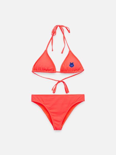 Leuchtender Neon Wolf - Frauen Bikini - Korallenrot