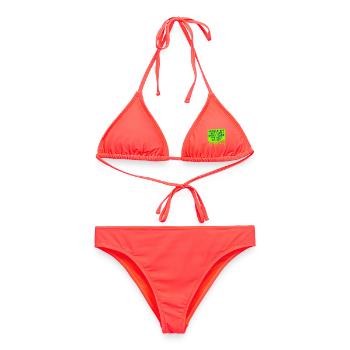 Act like I don't care It's not an act Spruch Logo - Frauen Bikini - Korallenrot - Vorne - AI Model Female 172 dark (172cm)